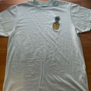 Men tee light teal color size medium